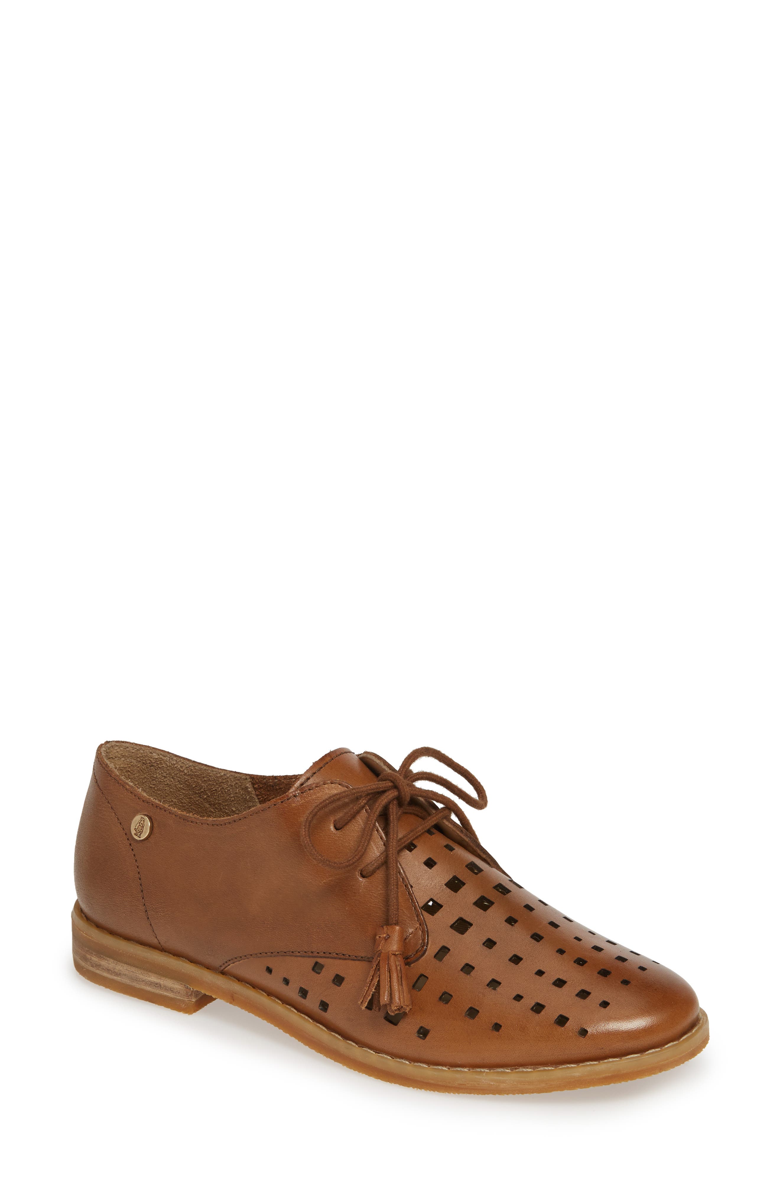 Chardon Perforated Derby, Main, color, CAMEL LEATHER