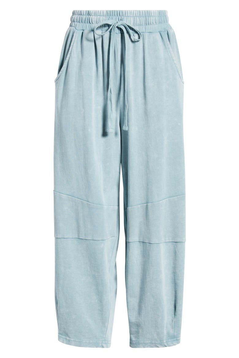 Cotton Barrel Leg Sweatpants, Alternate, color, BLUE GROTTO