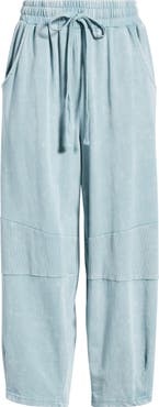 CITY BLUES Cotton Barrel Leg Sweatpants