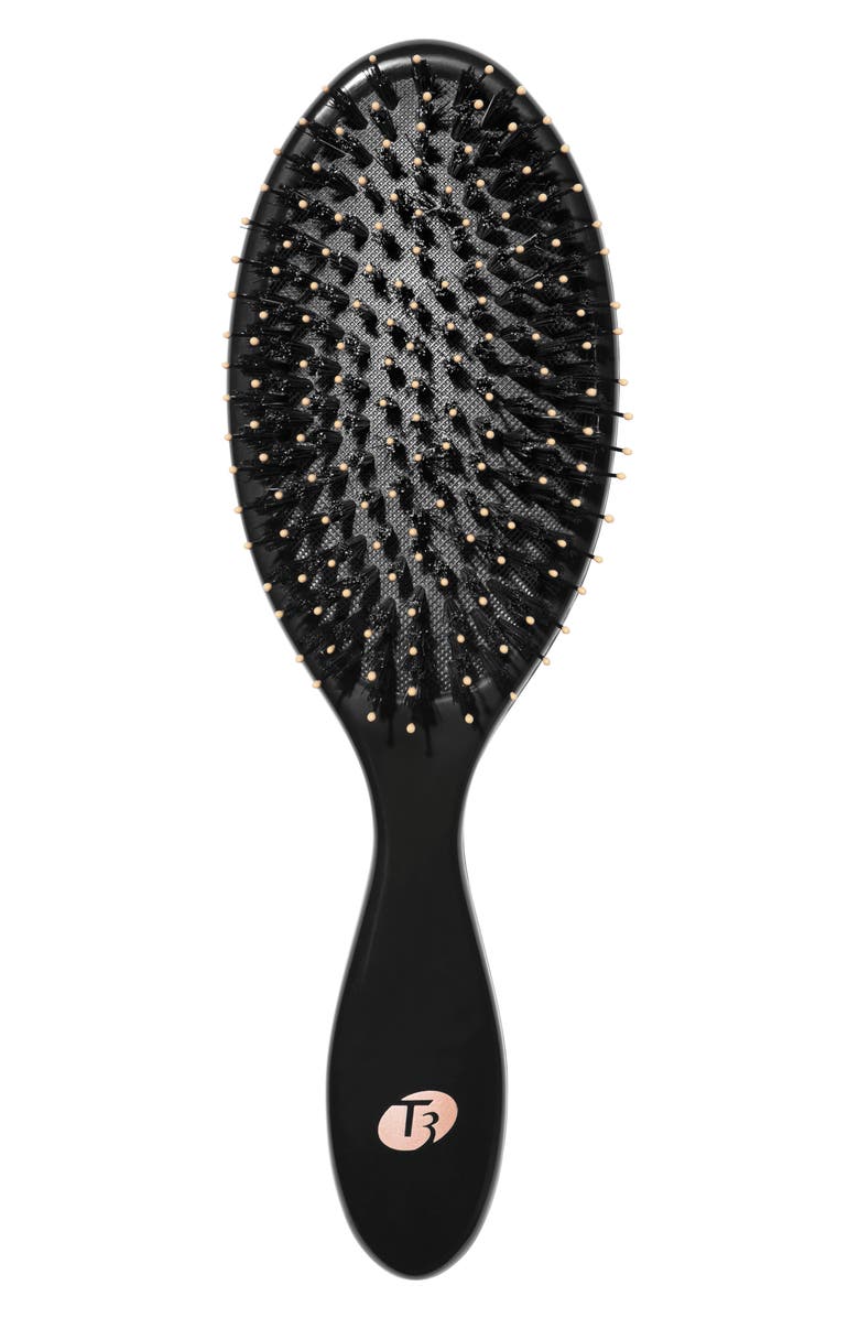 T3 Polish & Shine Hair Brush, Main, color, Black