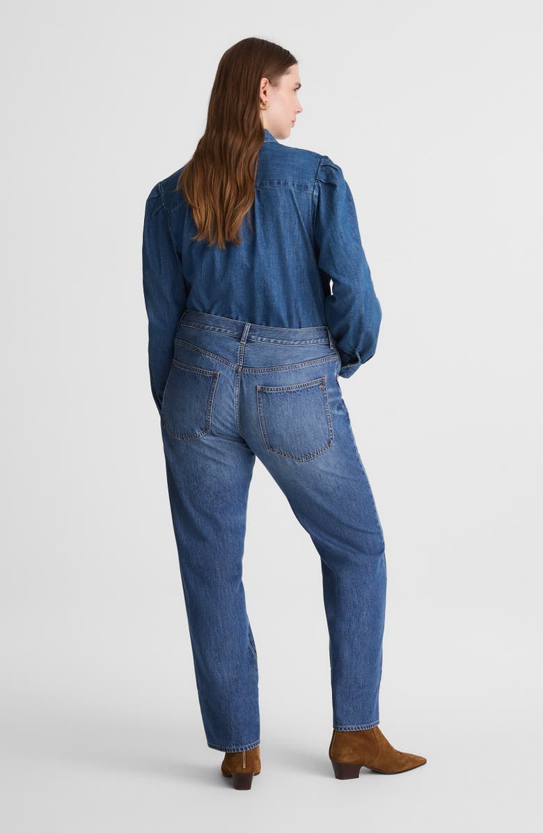 Madewell The Dean Easy Straight Leg Jeans, Alternate, color, Birkdale Wash