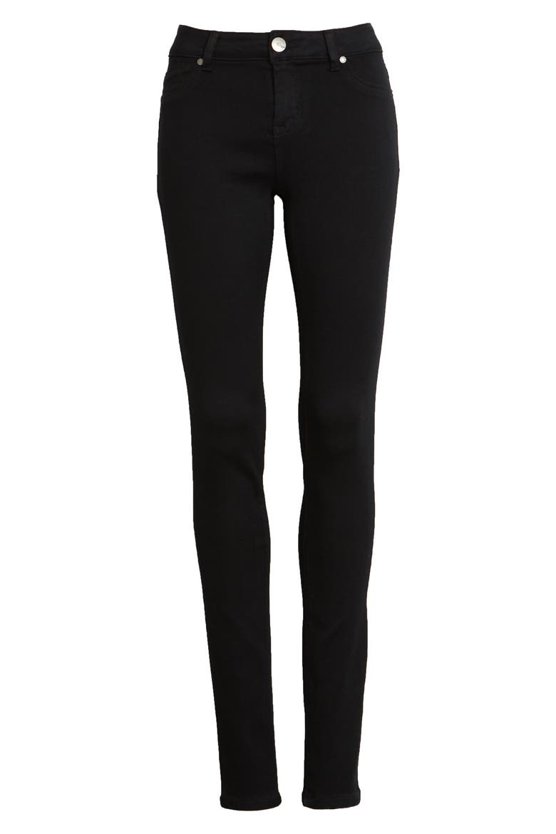 Extra Long Butter Skinny Jeans, Main, color, BLACK
