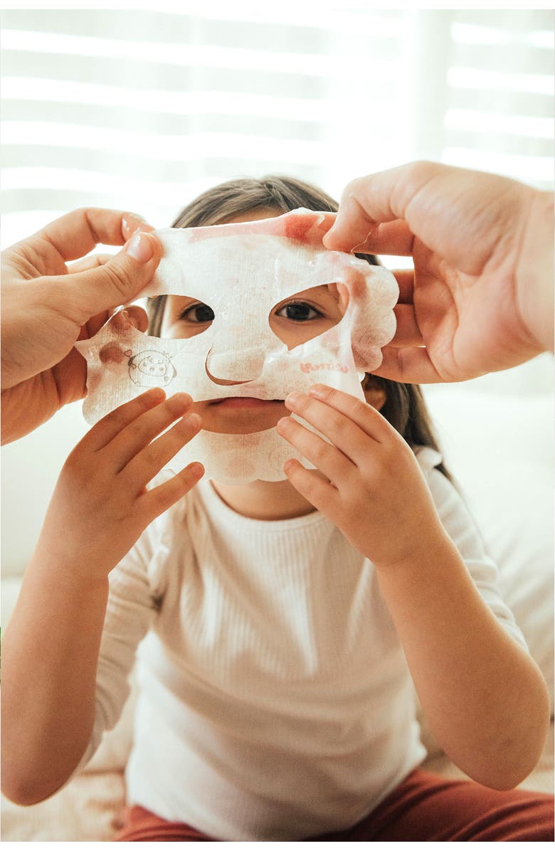 Puttisu Real Fruit Facial Mask Sheet for Kids, Alternate, color, Strawberry - 30 Sheets