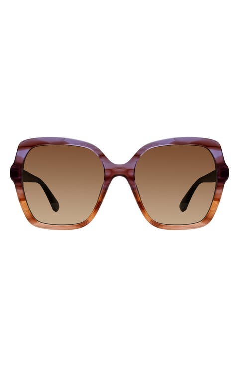 56mm Gradient Square Sunglasses