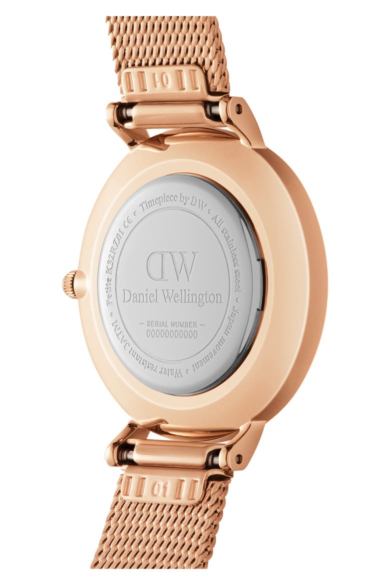 Petite Mesh Strap Watch, 28mm, Alternate, color, ROSE GOLD