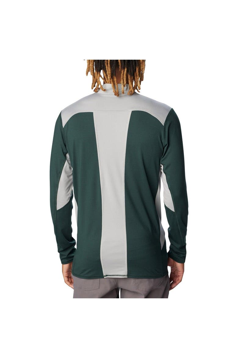 Men's Columbia Green Michigan State Spartans Tech Trail™ Omni-Shade Quarter-Zip Top, Alternate, color, Green