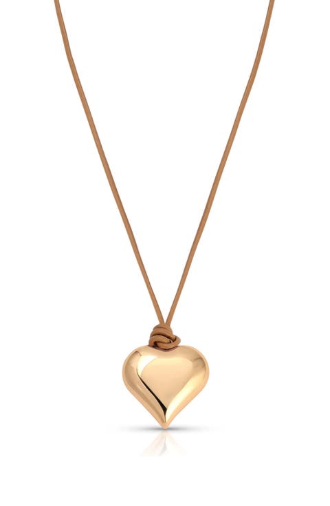 Puffy Heart Pendant Necklace
