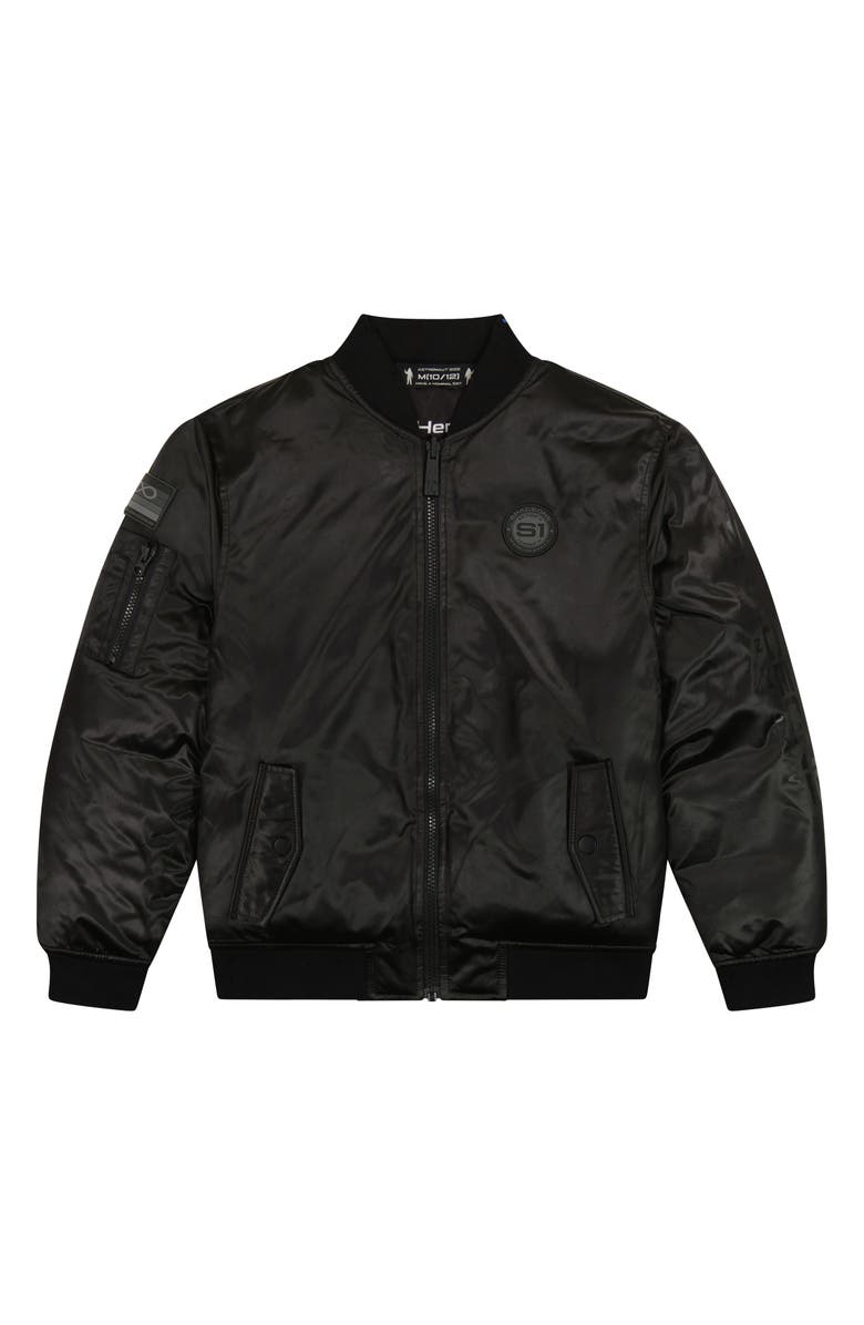 Andy & Evan x SPACEONE Kids' Reversible Bomber Jacket, Alternate, color, Black Space
