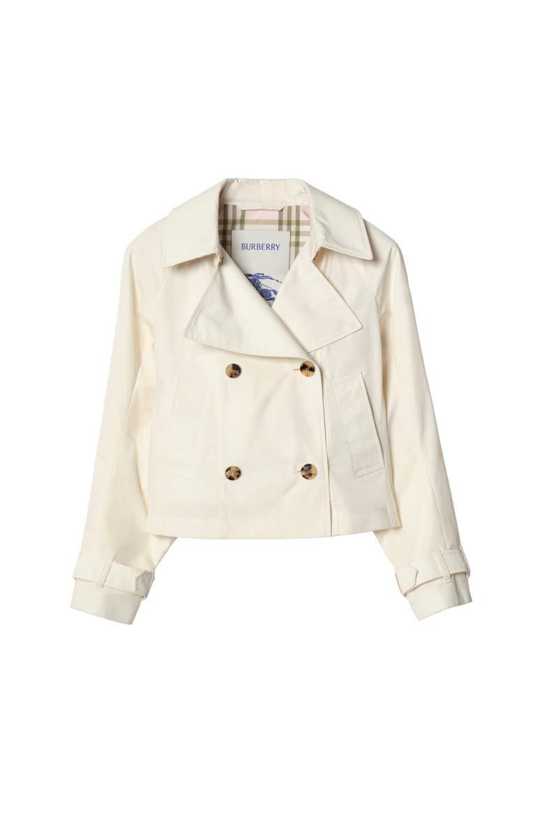 Cropped Lightweight Ladybrook Trench Jacket, Alternate, color, Seashell white