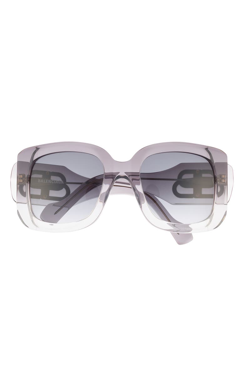 Balenciaga 53mm Square Sunglasses, Main, color, 