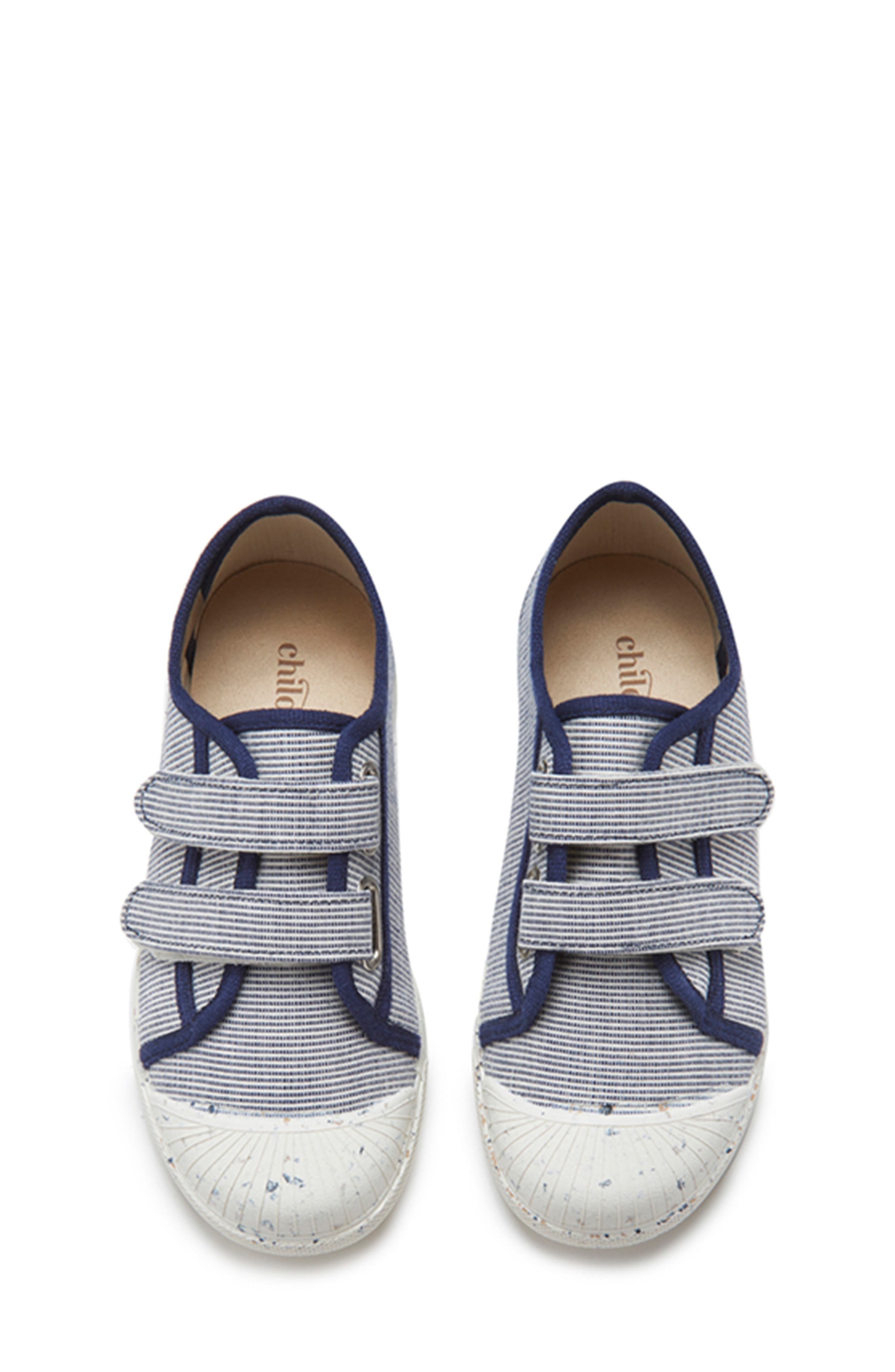 CHILDRENCHIC Stripe Double Strap Canvas Sneaker, Alternate, color, 