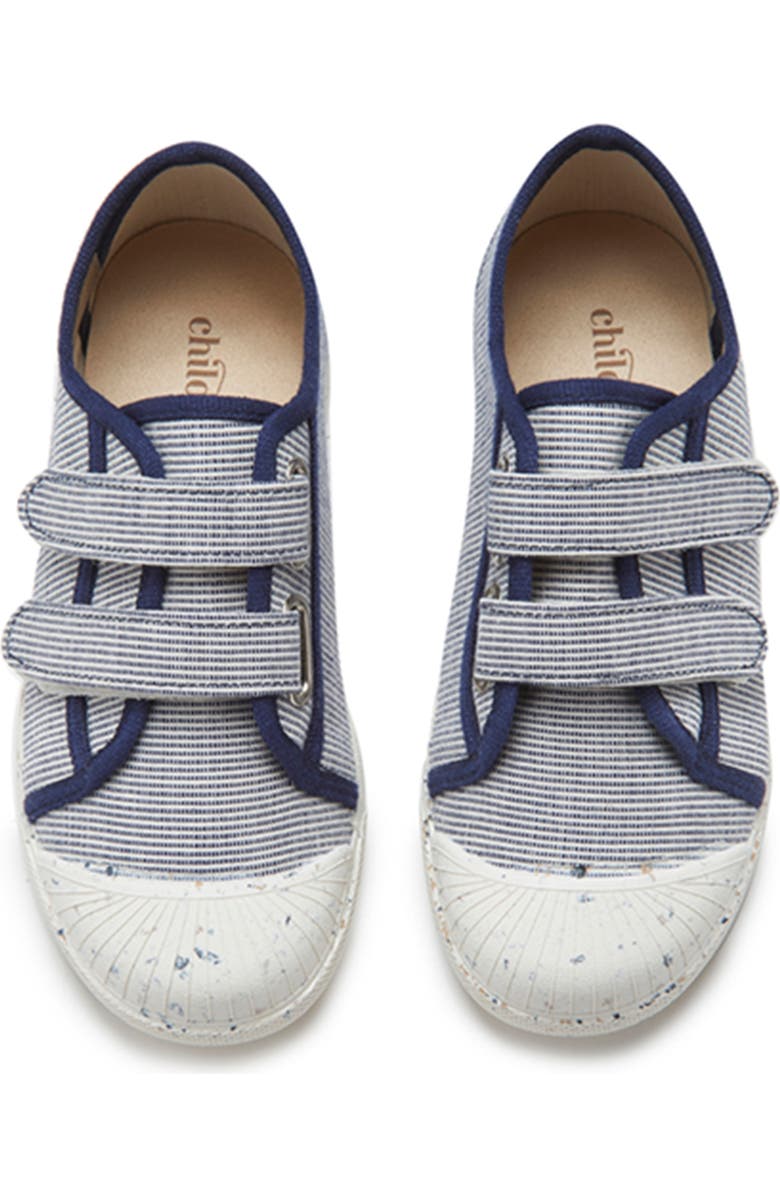 CHILDRENCHIC Stripe Double Strap Canvas Sneaker, Alternate, color,