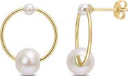 Julianna B. Cultured Pearl Hoop Earrings 14k Gold