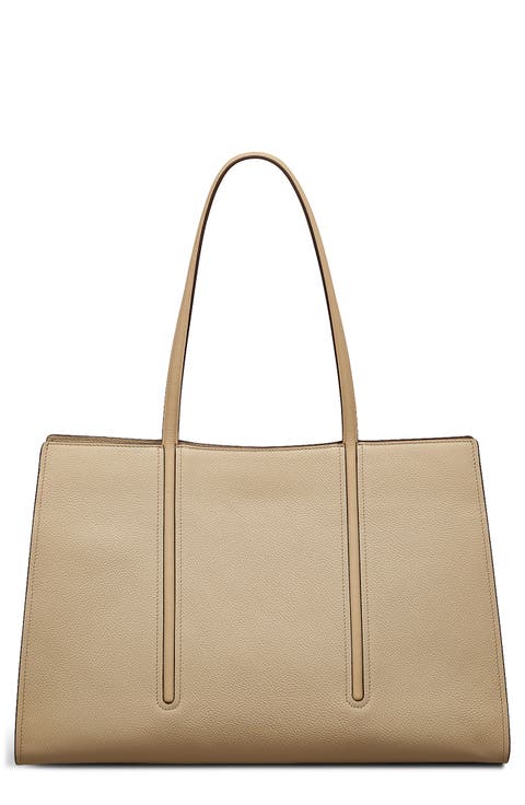 Portland Place Large Open Top Leather Tote