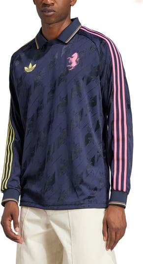 ★★Adairs★★ Juventus Long Sleeve Jersey Navy IT3851 adidas Juventus Lifestyler Soccer Jersey Legend Ink Asia-Fit