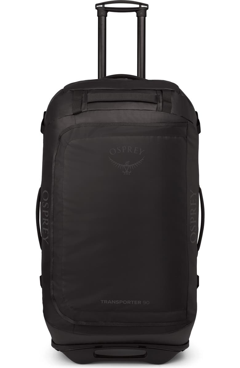 Osprey Transporter 90-Liter Duffle Wheeled Luggage, Main, color, Raven Black/Black
