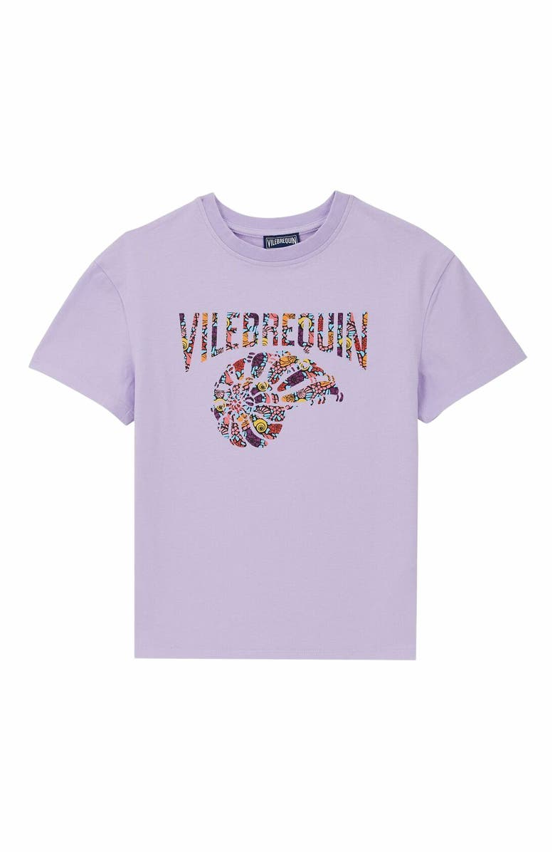 Vilebrequin Kids' Organic Cotton Noumea Sea Shells T-Shirt, Main, color, Lilas