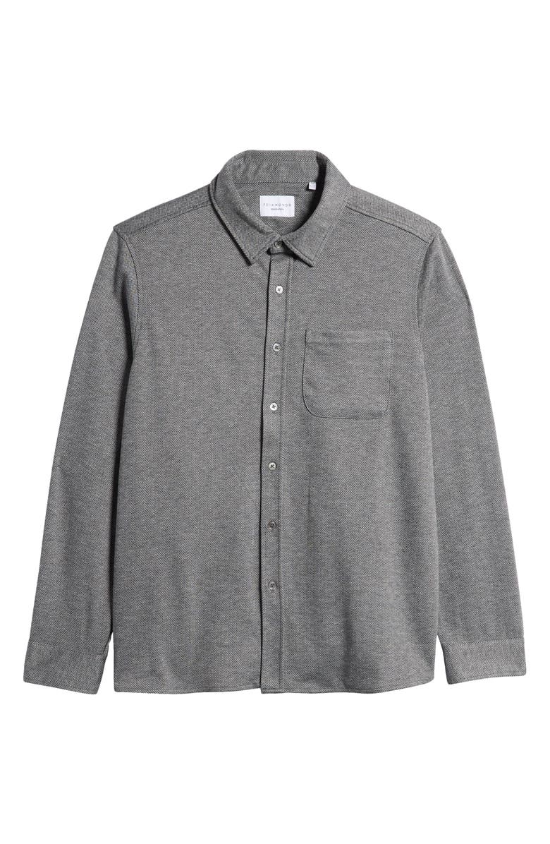 7 Diamonds Generation Knit Button-Up Shirt, Alternate, color, Grey