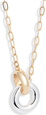 Nordstrom Polished Link Circle Necklace
