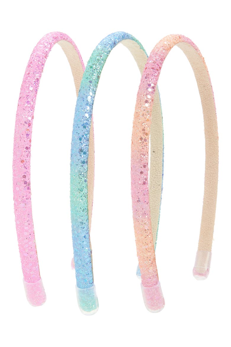 Kids' 3-Pack Glitter Headbands, Main, color, PINK MULTI