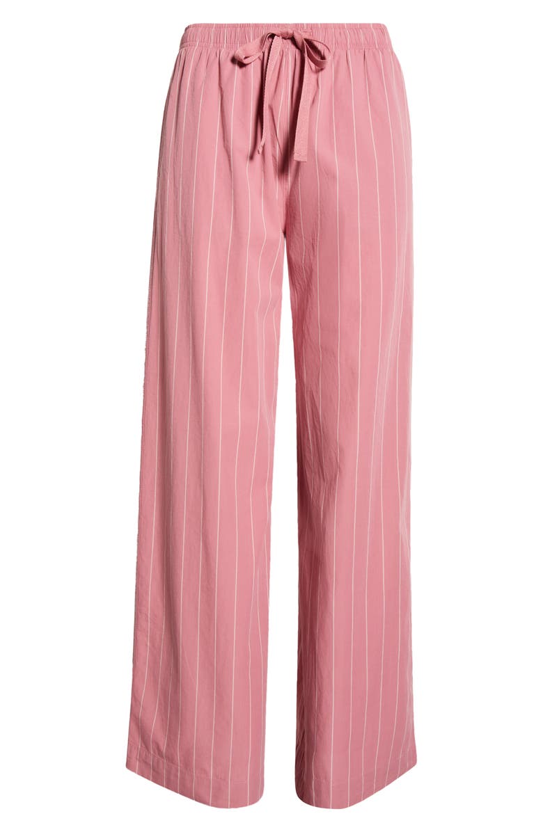 Nordstrom Cotton Poplin Pajama Pants, Alternate, color, Pink Wide Pinstripe
