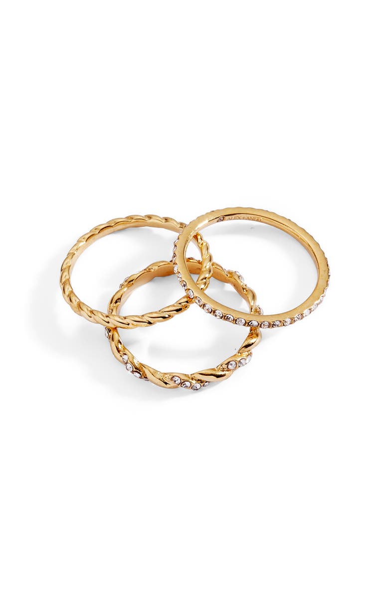 Alex and Ani Rope Stacking Texture Ring Set of 3, Main, color, Gold