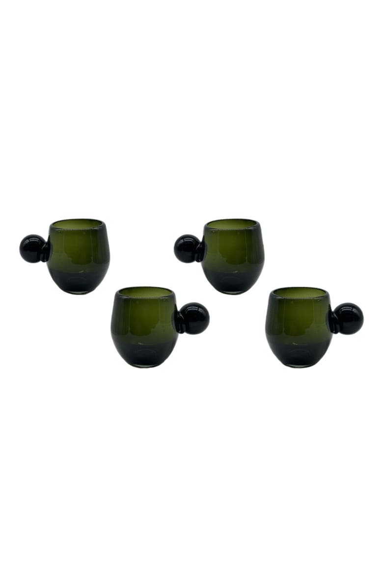 Meso Goods Potosí Glass - Set of 4, Alternate, color, Green