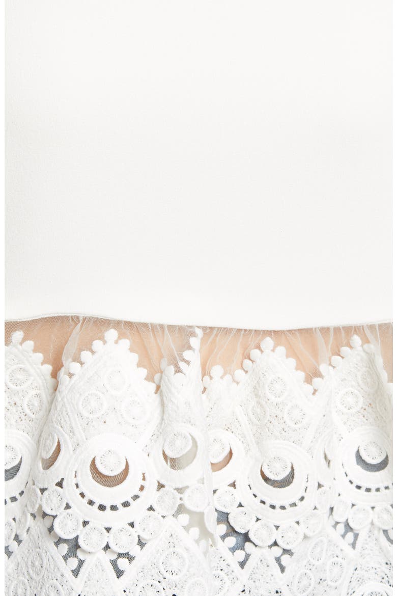 Lace Scallop Peplum Camisole, Alternate, color, WHITE