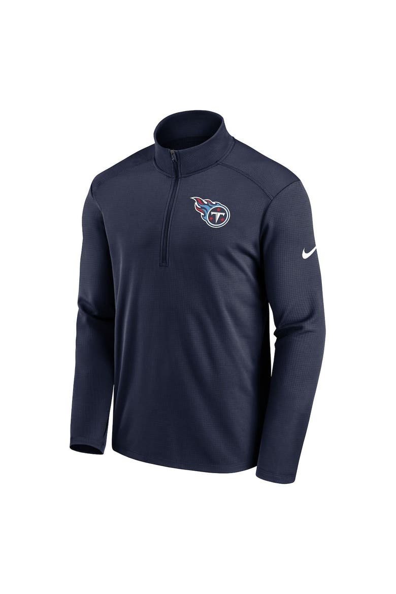 Men's Nike Navy Tennessee Titans Logo Pacer Performance Half-Zip Jacket, Alternate, color, Navy