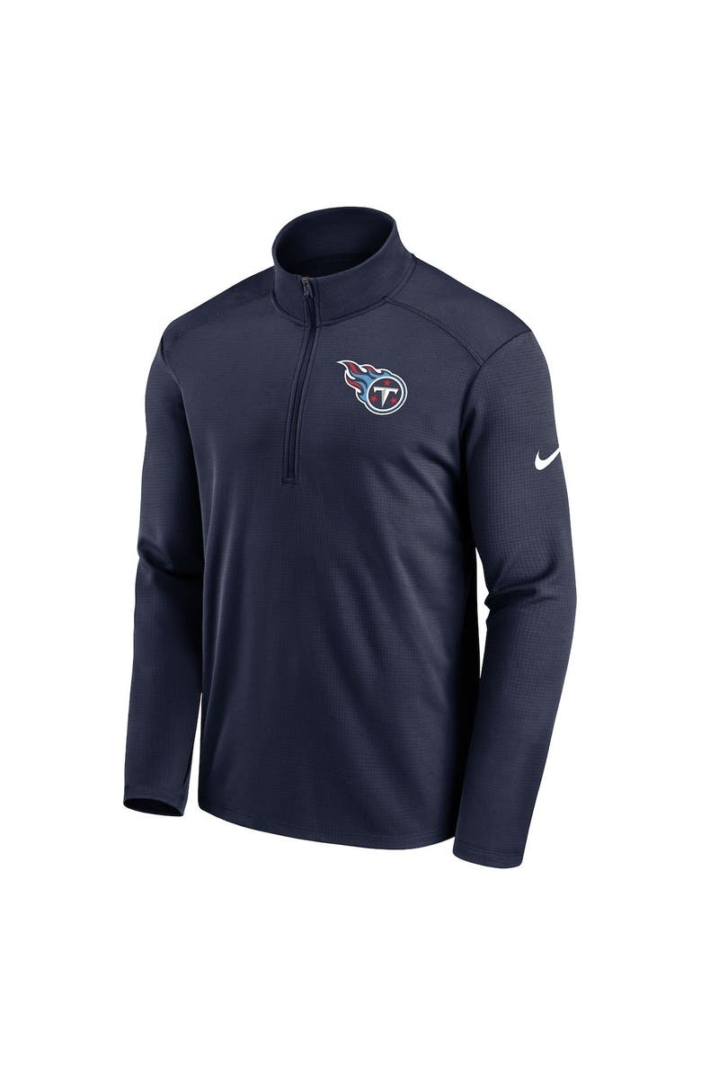Nike Men's Nike Navy Tennessee Titans Logo Pacer Performance Half-Zip Jacket, Alternate, color, Navy