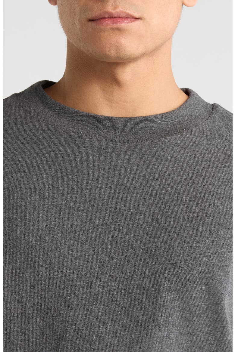 Classic Fit Embroidered Logo Long Sleeve T-Shirt, Alternate, color, CHARCOAL HEATHER