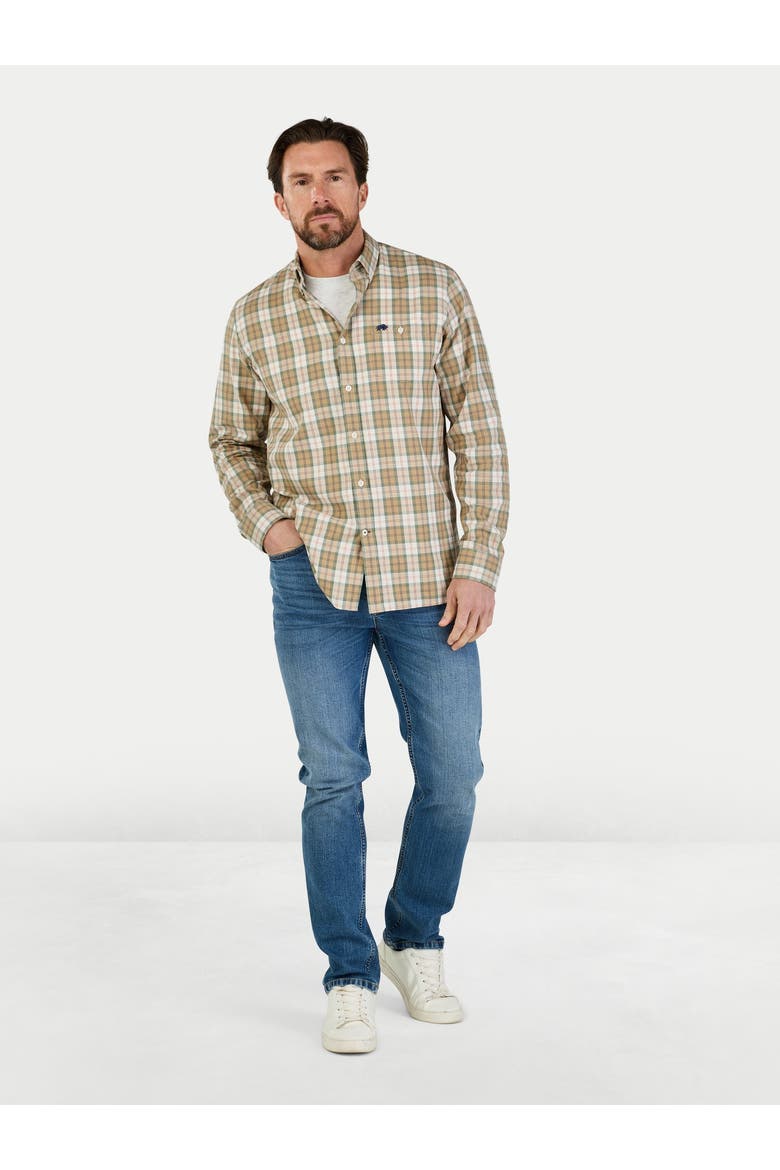 Suffolk Long Sleeve Checked Shirt, Alternate, color, Tan