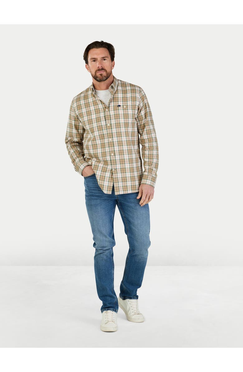 Raging Bull Suffolk Long Sleeve Checked Shirt, Alternate, color, Tan