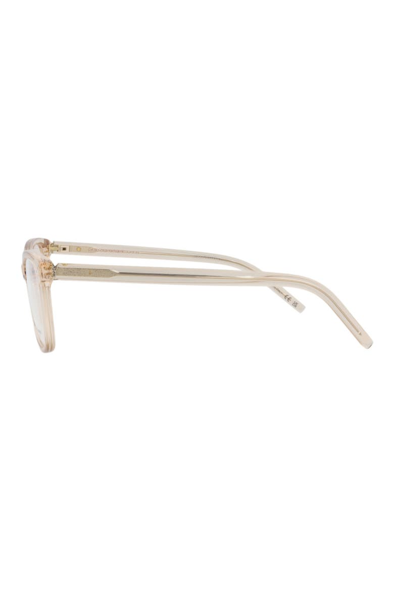 54mm Square Optical Glasses, Alternate, color, NUDE NUDE TRANSPARENT