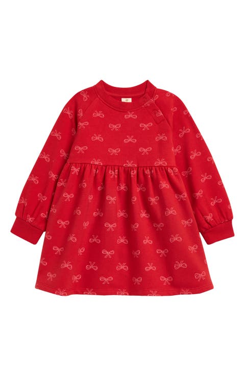 Print Long Sleeve Sweatshirt Dress (Baby)