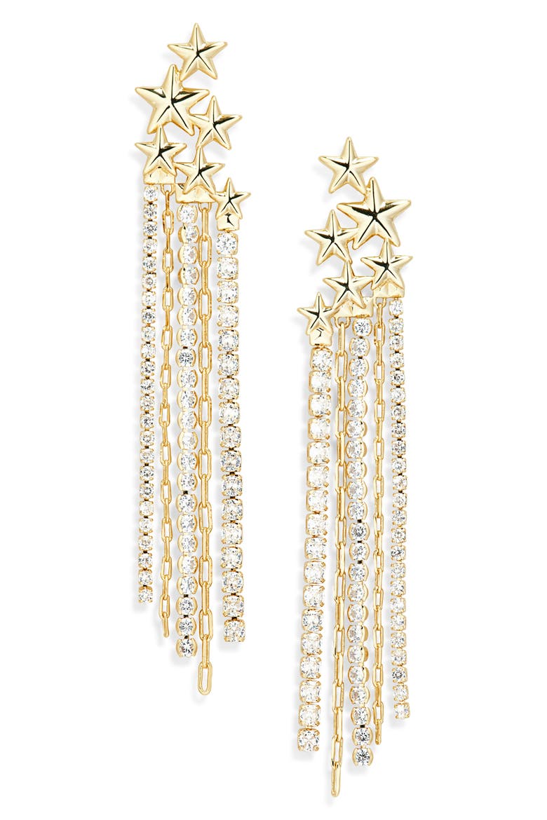 Cassidy Statement Drop Earrings, Main, color, GOLD WHITE