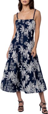 CIEBON Namie Floral Embroidery A-Line Dress