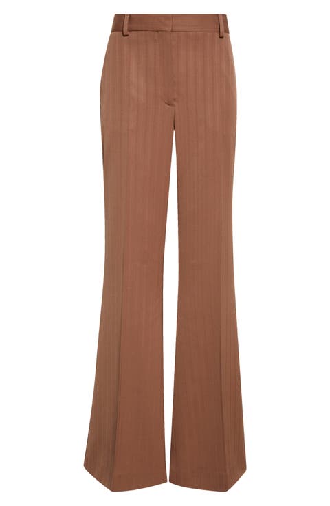 Stripe Wool Bootcut Trousers