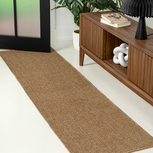 Jonathan Y Solana Easy Jute Rustic Solid Indoor/outdoor Area Rug In Brown