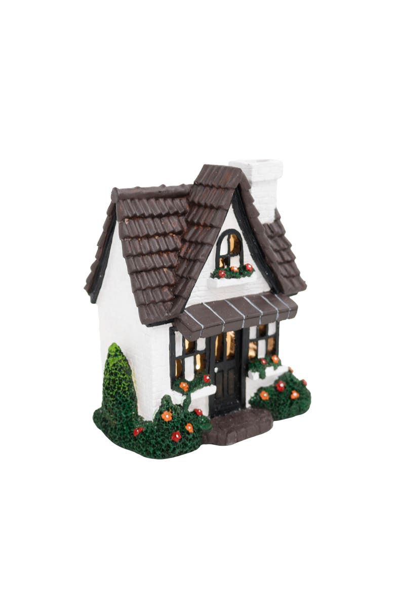 Transpac Resin LED Mini Garden White Cottage Multicolored for Spring Tabletop Lighting, Alternate, color, Multicolored