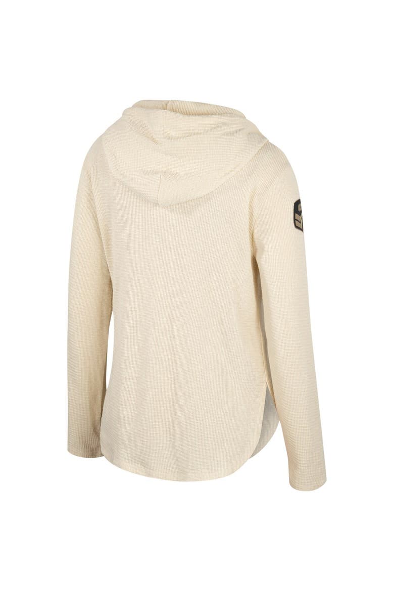 Women's Colosseum Cream Nebraska Huskers OHT Military Appreciation Casey Raglan Long Sleeve Hoodie T-Shirt, Alternate, color, Cream