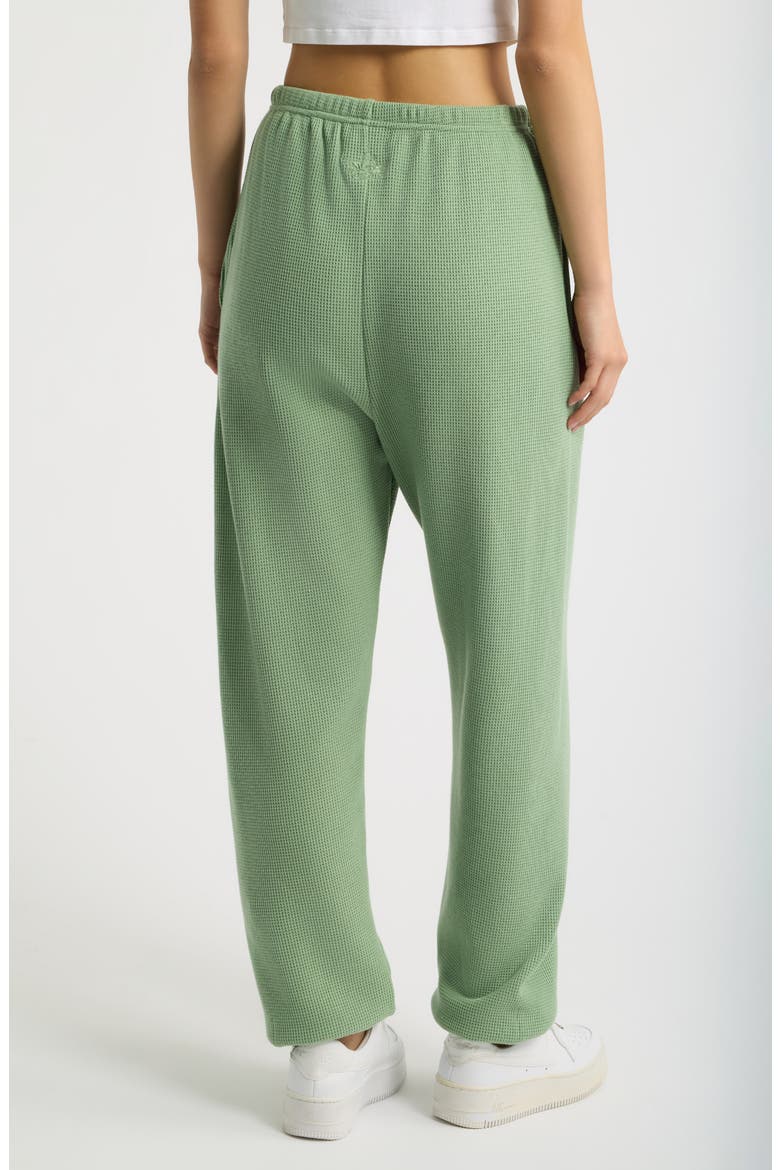 Kimmy Waffle Knit Joggers, Alternate, color, SAGE GREEN