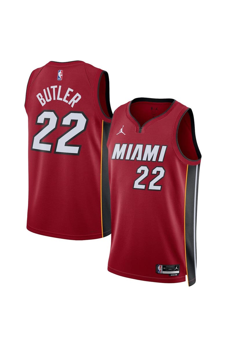 Jordan Brand Unisex Jordan Brand Jimmy Butler Red Miami Heat Swingman Jersey - Statement Edition, Main, color,