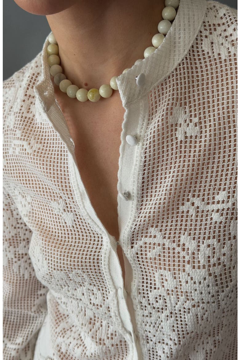 Mello Stone Necklace, Alternate, color, Pistachio