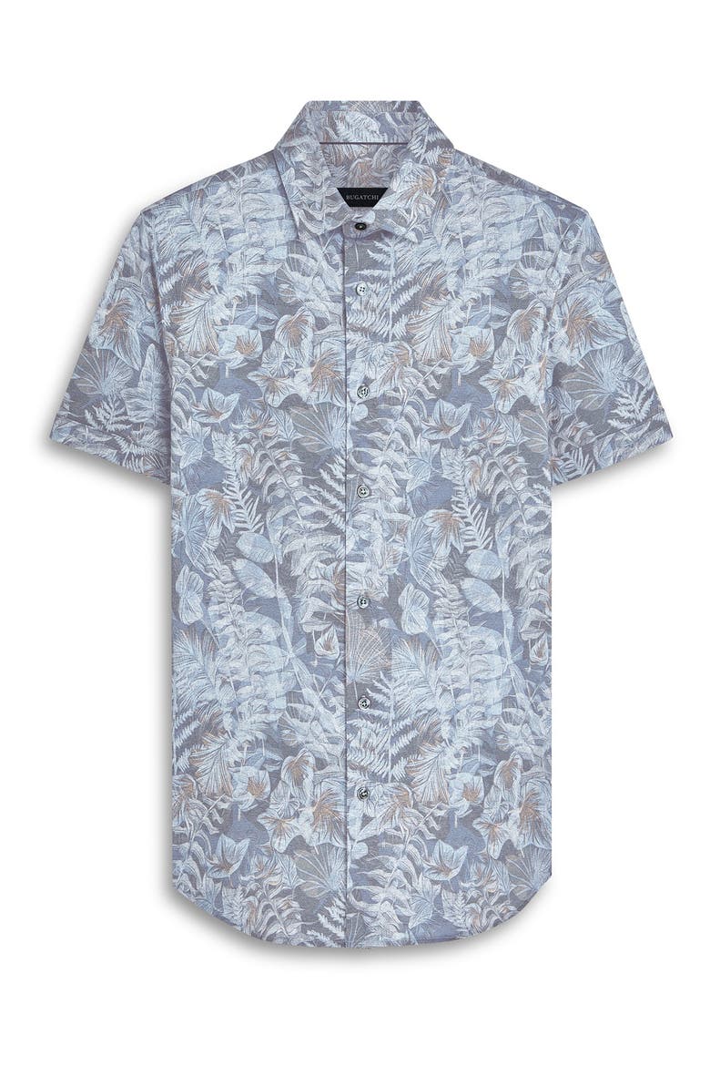 Miles OoohCotton® Short Sleeve Button-Up Shirt, Alternate, color, DUSTY BLUE