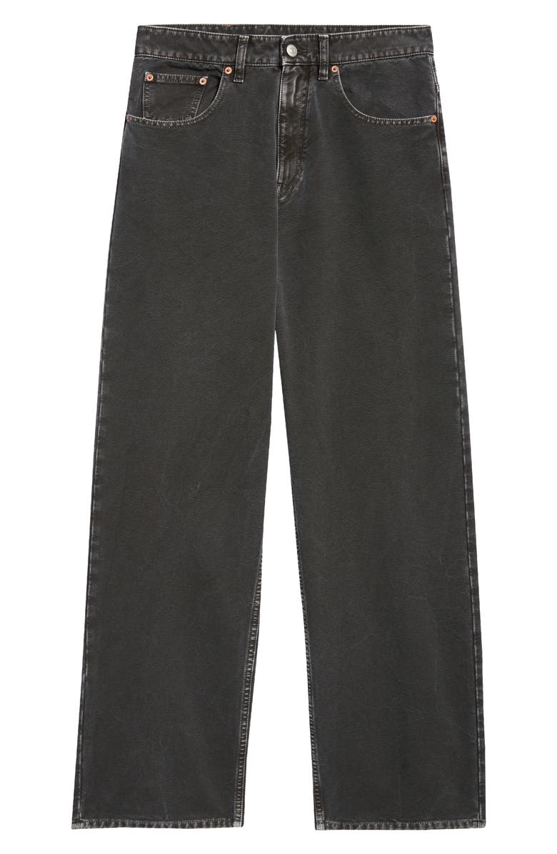 MM6 Maison Margiela 5-Pocket Straight Leg Jeans, Alternate, color, Black