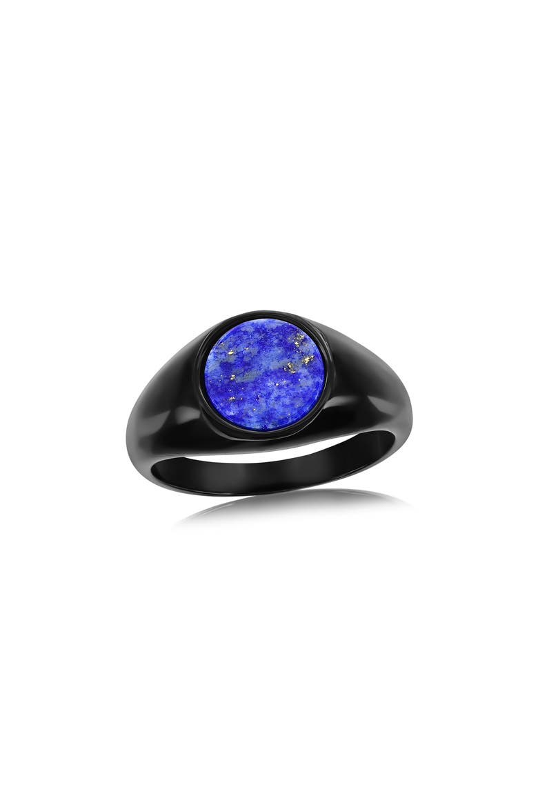 Men's Inlay Signet Ring, Main, color, LAPIS