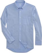 Mack Weldon SILVER Cotton Blend Piqué Button-Down Shirt