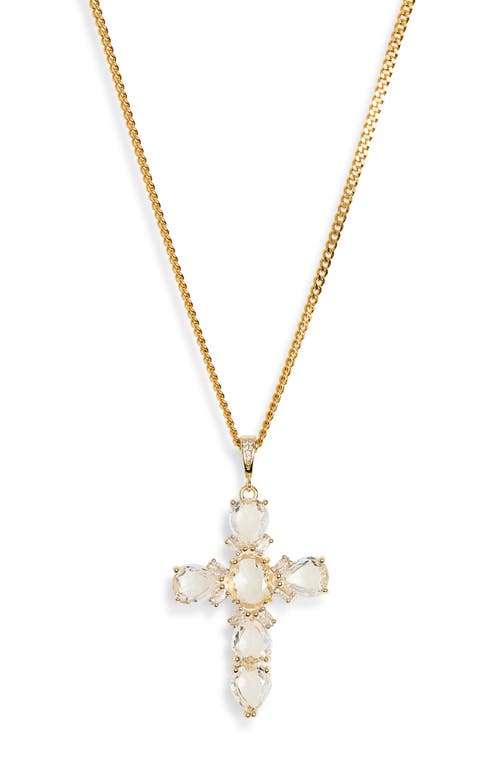 VIDAKUSH XL Cross Pendant Necklace in Gold 