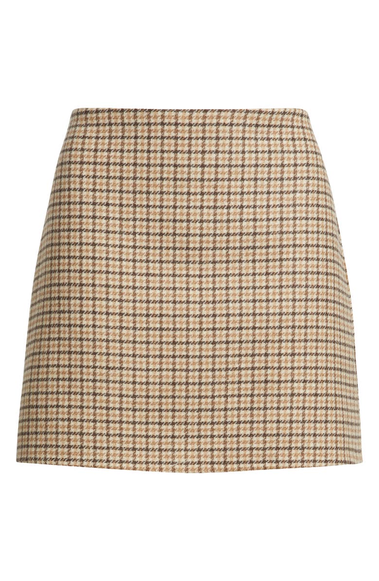 Madewell Double Face Wool Miniskirt, Alternate, color, Dark Cocoa